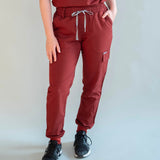 VICTORIA™ Slim Fit Joggers - Burgundy Velvet